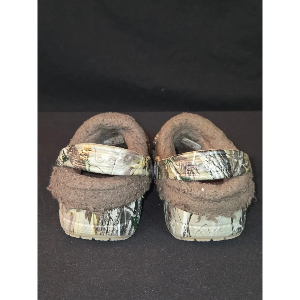 Kids Crocs Lined‎ Clogs RealTree Camo Size C 4/5 Winter Warm